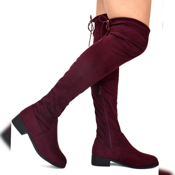 Flat Boots Over knee Wine color 🚨PRICE IS FIRM🚨 - Picture 3 of 7